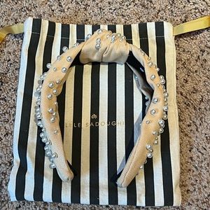 Lele Sadoughi Tan Pearl Headband